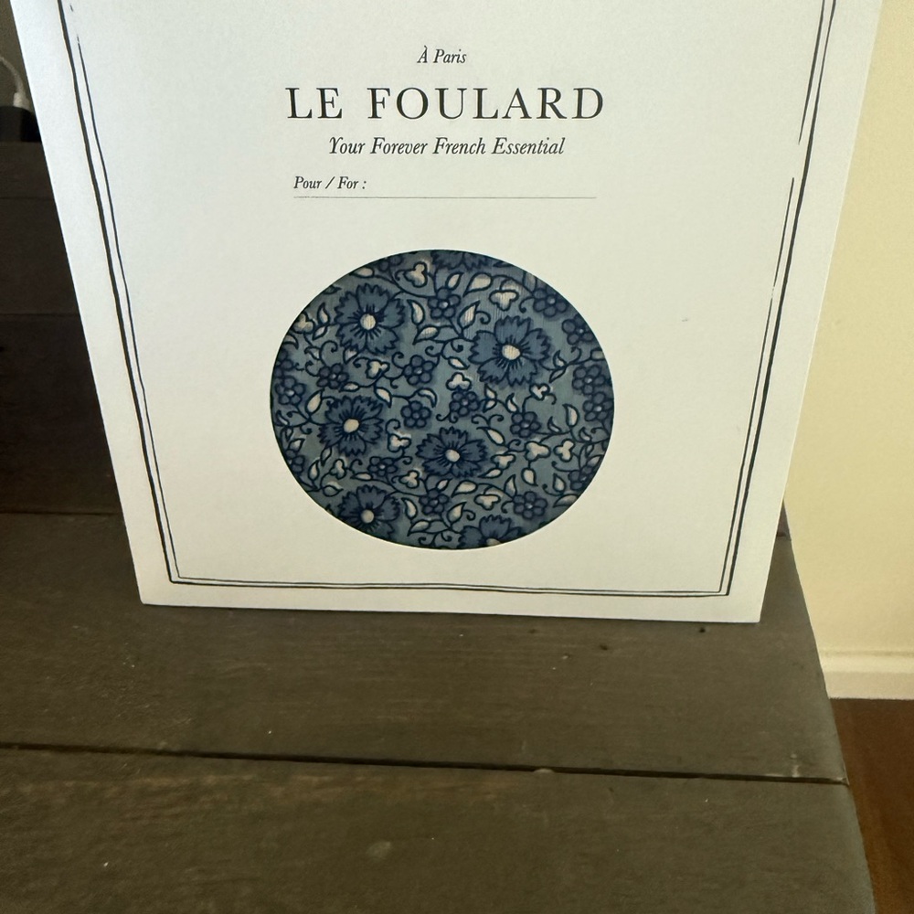 NWT Sezane Blue Floral Scarf